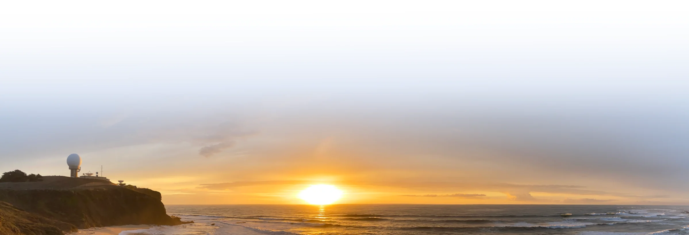 Sunset panorama over the ocean